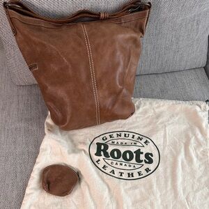 Roots Leather Bucket Bag w/ Coin Purse